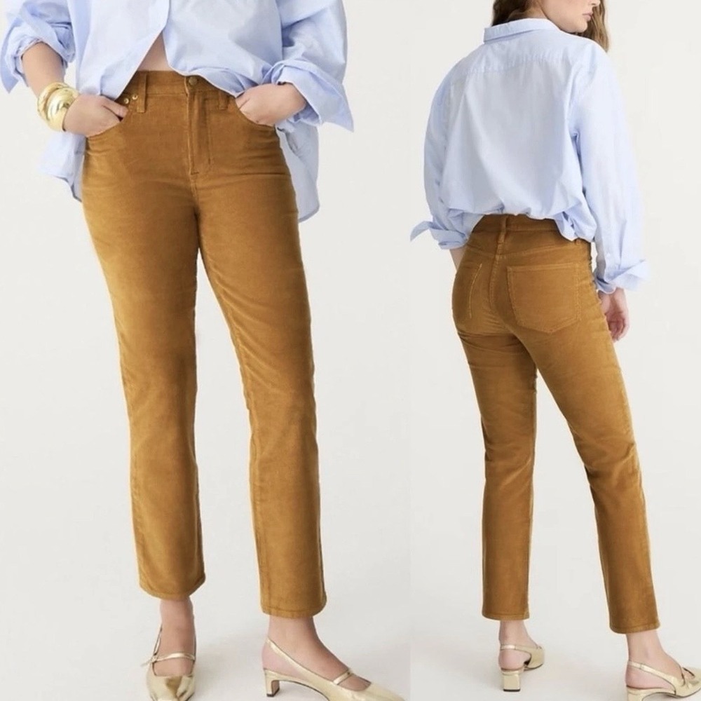 J Crew Pants‎ Womens 30 Brown Brandy Corduroy Full Length Essential Straight Leg